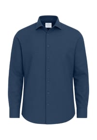 Vercate - Knitterfreies Businesshemd, Bambus, Regular Fit, Langarm, für Herren - blau