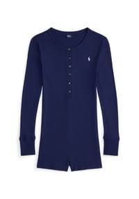 POLO RALPH LAUREN - Pyjama Romper - Club Waffle - navy