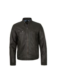 MADDOX - Herren Lederjacke Lammnappa schwarz - schwarz