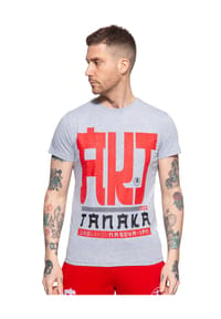 AKITO TANAKA - T-Shirt mit kontrastierendem Print Write - anthrazit