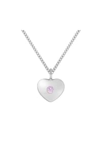 zeeme KIDS - Halskette 925/- Sterling Silber 1 Zirkonia - weiß