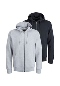 JACK & JONES - Sweatjacke / Hoodie 2er Pack Star - Schwarz