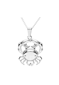 OSTSEE-SCHMUCK® - Kette mit Anhänger , Tierkreiszeichen Krebs , Silber 925/000 - silber