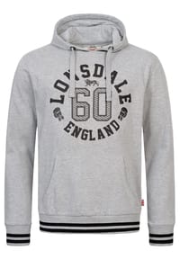 LONSDALE™ - Herren Kapuzensweatshirt schmale Passform MAMHEAD - Marl Grey/Black