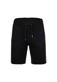 U.S. POLO ASSN. - Herren Sweatshort - Diagonal Fleece Carbon Finish, Baumwolle, einfarbig - Schwarz