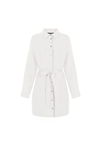 freshlions - Hemdkleid Belinda mit praktischem Bindeband - marine