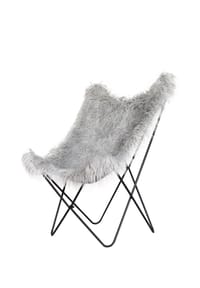 Kayoom - Stuhl Schmetterling-Stuhl Lynn 110 - grau