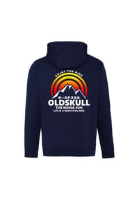 OLDSKULL - Sweatjacke Retro Rising Sun mit coolem Print - Navy
