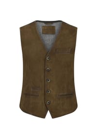 MILESTONE® - Weste MSRenzo mit klassischen Details - Cognac