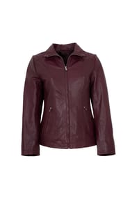 MADDOX - Damen Lederjacke Lammnappa bordo - bordo