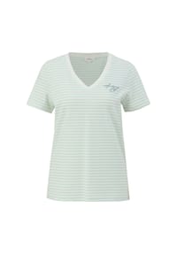 s.Oliver - T-Shirt, V-Ausschnitt, für Damen - 25G0  ORANGE