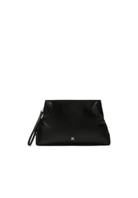 ONE ELEMENT - Schwarze Clutch Bag mit kleinem Monogramm - Schwarz