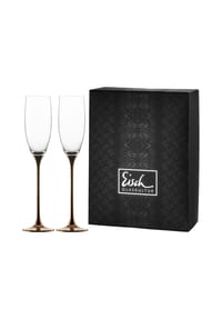 Eisch - Sektglas 2er Set Kupfer Champagner Exklusiv Kupfer, 180 ml - rot