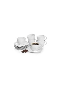 SÄNGER Porzellan Geschirrset Bilgola - Bilgola - Weiß - Kaffeetassen Set 12-teilig