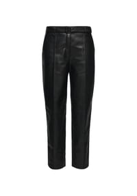 s.Oliver BLACK LABEL - Kunstlederhose, Ziernähte, für Damen - 9999  GREY/BLACK