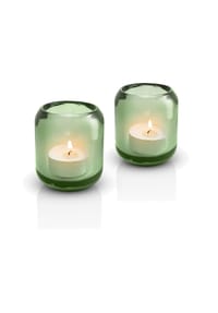 eva solo - Glaskerzenhalter Acorn 2er-Set, Glas, Pine, 8 cm - Pine