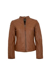 Mauritius LEATHERWEAR - Damen Lederjacke Lammnappa cognac - cognac