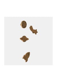 LOBERON - Wandhaken 4er Set Xeltra braun - braun