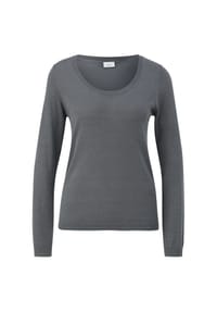 s.Oliver BLACK LABEL - Pullover, U-Ausschnitt, für Damen - 94X1  GREY/BLACK