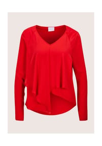MADELEINE - Elegante Bluse mit asymmetrischem Saum - rot