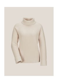 MADELEINE - Rollkragen-Pullover aus Kaschmir-Mix - perlweiß