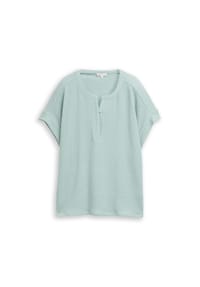 TOM TAILOR - T-Shirt, Henley-Ausschnitt, für Damen - 10315 WHISPER WHIT