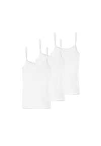 SCHIESSER - Spaghetti Top 3er Pack Luxury - Schwarz