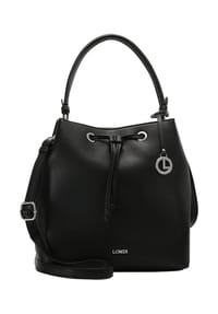L.CREDI EBONY - Schultertasche, Kunstleder, Emblem, uni, für Damen - COGNAC