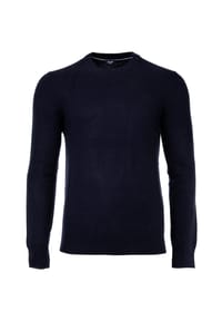 JOOP! JEANS - Herren Strickpullover - Laurelo, Wolle, Rundhals, Bündchen, einfarbig - Dunkeblau