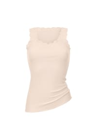 CALIDA - Damen Top ohne Arm, Wolle & Seide Richesse Lace - light ivory