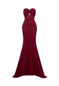 MODA MINX - Abendkleid im schulterfreien Design - red