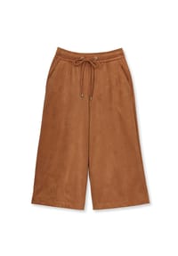 MADELEINE - Weite Velourshose - wüstenorange