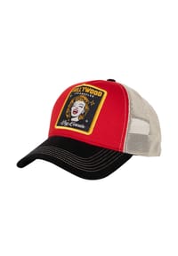 KING KEROSIN - Trucker Cap mit Portrait-Stickerei Hollywood - rot