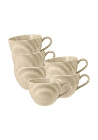 Seltmann Weiden Milchkaffeetassen Beat Color Glaze 0,35 l 6er Set - BEAT - beige