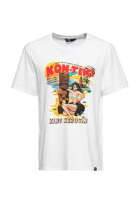 KING KEROSIN - Print-Shirt mit Tiki-Artwork Print Kon-Tiki - schwarz