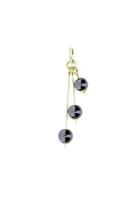 OSTSEE-SCHMUCK® - Anhänger , Kugel 6 mm Hämatit , Gold 333/000 - gold