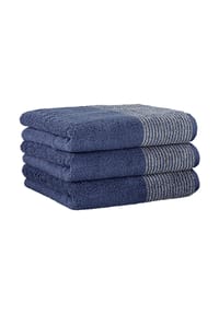 Cawö - Handtuch, 3er Pack - Luxury Home, C Two Tone, 50x100 cm, Walkfrottier - Basalt