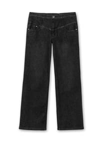 sheego - High-waist-Jeans - black denim