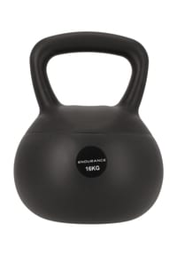 ENDURANCE - Kettlebell Silicone mit einem Gewicht von 16 Kilogramm - 1001 Black