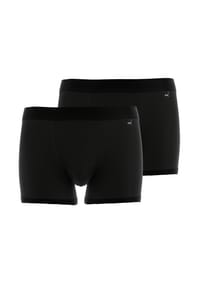 GÖTZBURG - Herren Boxershorts, 2er Pack - X-lastic, Unterwäsche, Unterhosen, Logo, einfarbig - Schwarz