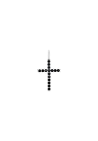 amor Kreuz - Motivanhänger für Damen, 925 Sterling Silber, Glas | Kreuz - Silber