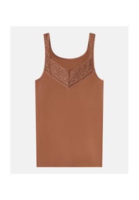 SYLVIA SPEIDEL. - Achselhemd Sofia Lace, Spitze, für Damen - 5869 PRALINE