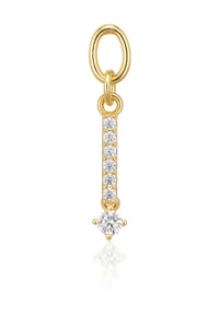 SIF JAKOBS JEWELLERY - Damen Creolen Anhänger "Circolo Lungo", 925er Sterling Silber - GELBGOLD