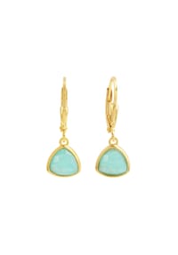 zeeme GEMSTONES - Ohrringe 925/- Sterling Silber 2 Amazonit - gelb
