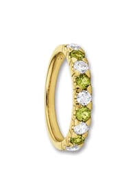 ONE ELEMENT Shine Bright Line - Zirkonia & Peridot Ring aus 925 Silber - silber