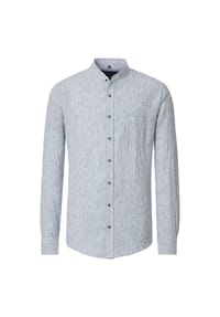 CASAMODA - Herren Leinenhemd uni Casual Fit - Hellblau