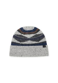 camel active - Strickmütze mit modernem Muster - Grau