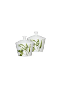 Ritzenhoff & Breker Zuckerdosen Evora ø 9 cm 2er Set weiß-grün - EVORA - weiß-grün