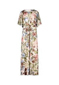 Vera Mont - Jumpsuit mit Bindegürtel - Green/Cream