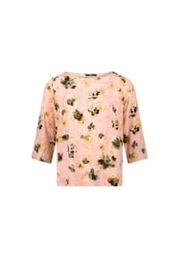 zero - Viskosebluse mit Blumenmuster - RosCream